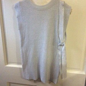 Vintage Silver glitter ribbed tunic Sleeveless